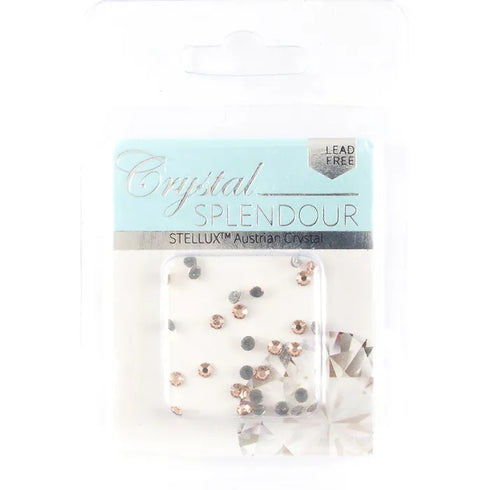 Light Peach Colour Stellux HF Flat Back Crystal (available in 3 sizes)